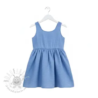 Muślin double gauze royal blue