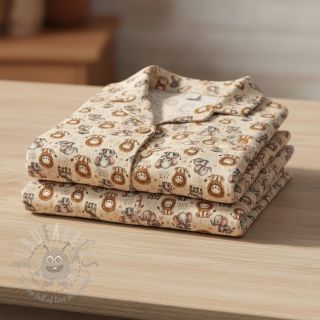 Muślin double gauze Safari buddys design D digital print