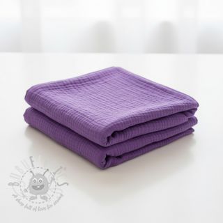 Muślin double gauze violet ORGANIC