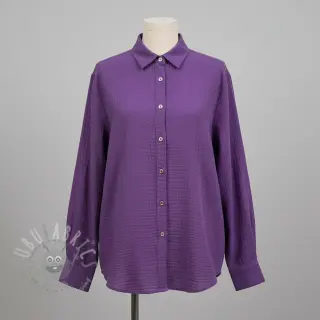 Muślin double gauze violet ORGANIC
