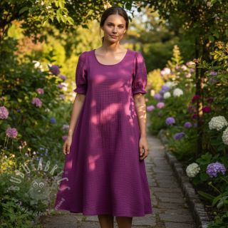 Muślin double gauze cyclaam ORGANIC