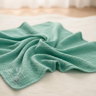 Muślin double gauze peppermint ORGANIC