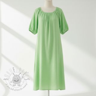 Muślin double gauze light lime ORGANIC