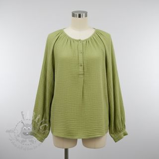 Muślin double gauze old lime ORGANIC