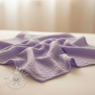 Muślin double gauze bright violet ORGANIC