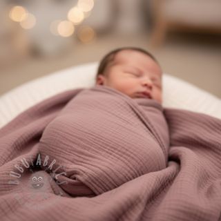 Muślin double gauze light lilac ORGANIC