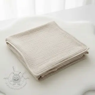 Muślin double gauze light sand ORGANIC
