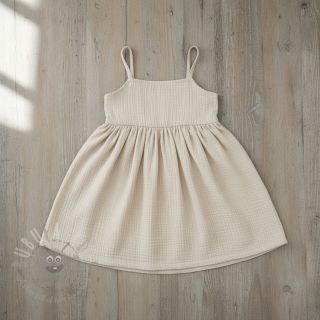 Muślin double gauze light sand ORGANIC