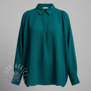 Muślin double gauze petrol ORGANIC