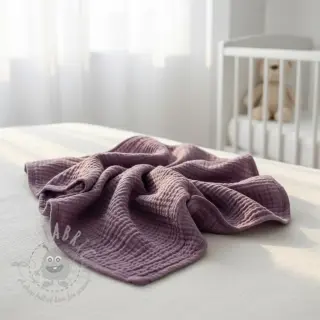 Muślin double gauze lilac ORGANIC