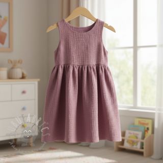 Muślin double gauze lilac ORGANIC