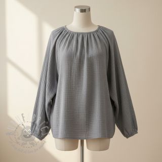 Muślin double gauze grey ORGANIC