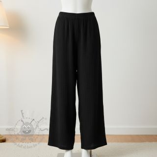 Muślin double gauze black ORGANIC