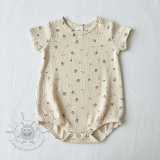 Muślin double gauze Flowers SIMPLY NATURAL digital print ORGANIC