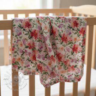 Muślin double gauze Sunny flowers digital print