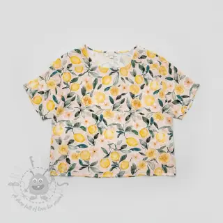 Muślin double gauze Fresh lemons digital print