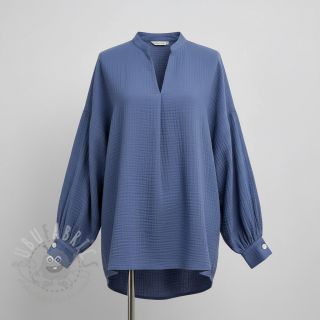 Muślin double gauze midnight blue