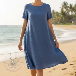 Muślin double gauze midnight blue