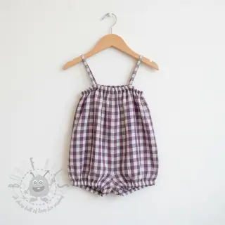 Muślin double gauze Double sided CHECKS MINI grape