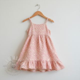 Muślin double gauze JACQUARD Dots pink