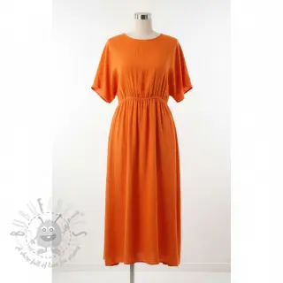 Muślin double gauze NEON ORANGE ORGANIC