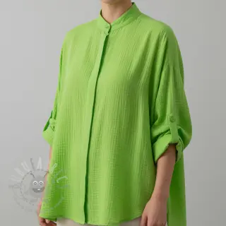 Muślin double gauze NEON LIME ORGANIC