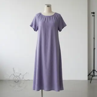 Muślin double gauze lavender ORGANIC
