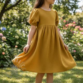 Muślin double gauze gold ORGANIC