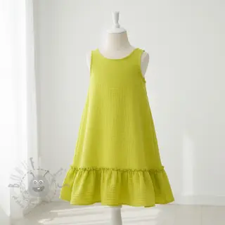Muślin double gauze neon yellow