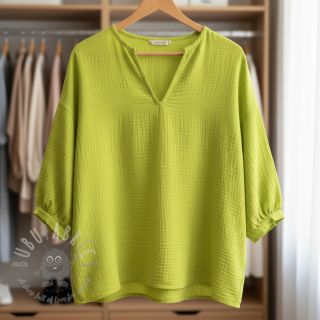 Muślin double gauze neon yellow