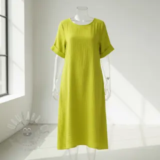 Muślin double gauze neon yellow
