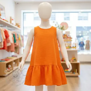 Muślin double gauze neon orange