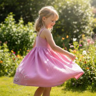 Muślin double gauze light pink