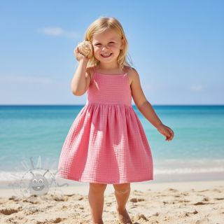 Muślin double gauze pink ORGANIC