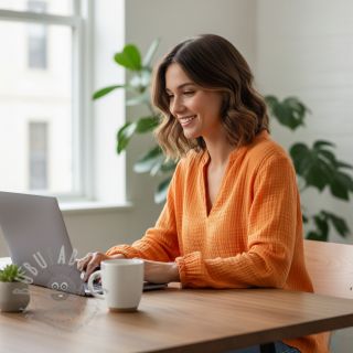 Muślin double gauze orange