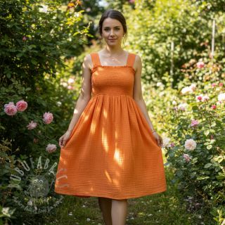 Muślin double gauze orange