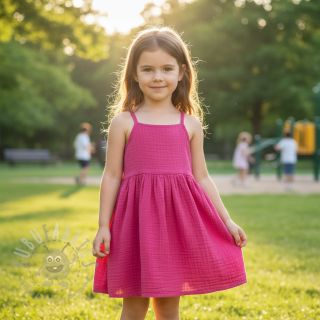 Muślin double gauze fuchsia