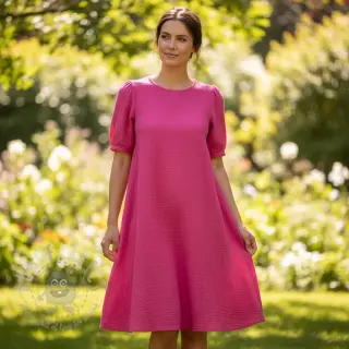 Muślin double gauze fuchsia