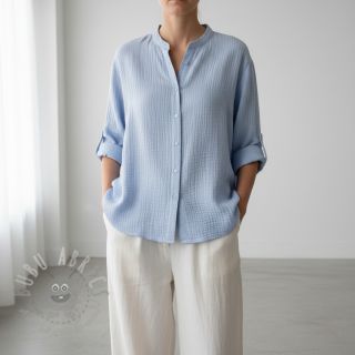 Muślin double gauze blue heaven ORGANIC