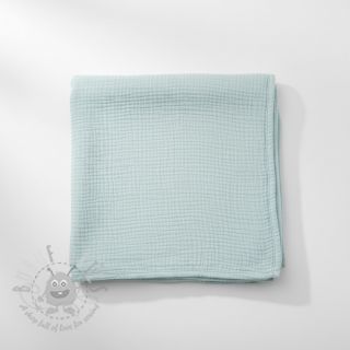 Muślin double gauze baby blue ORGANIC