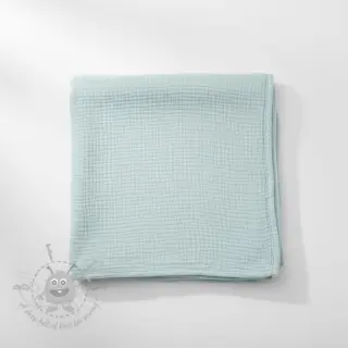 Muślin double gauze baby blue ORGANIC