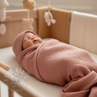 Muślin double gauze blush ORGANIC