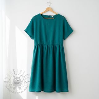 Muślin double gauze dark cyan