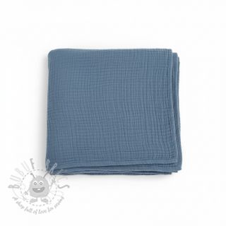 Muślin double gauze jeans blue