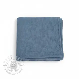 Muślin double gauze jeans blue