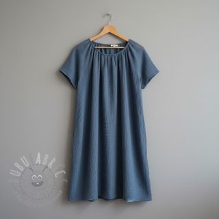 Muślin double gauze jeans blue