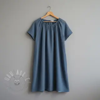 Muślin double gauze jeans blue