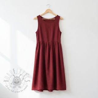 Muślin double gauze bordeaux