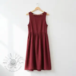 Muślin double gauze bordeaux