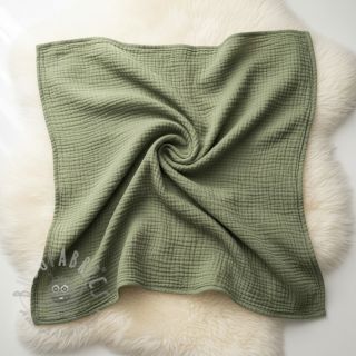 Muślin double gauze moss green